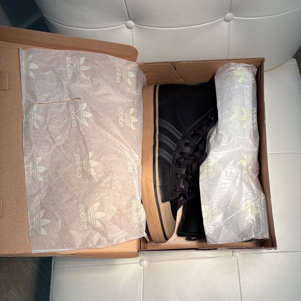 Adidas Nizza High ADV Skateboarding Sneaker Gum Sole Black Men's Shoes Sz 11 NWT - Picture 6 of 12